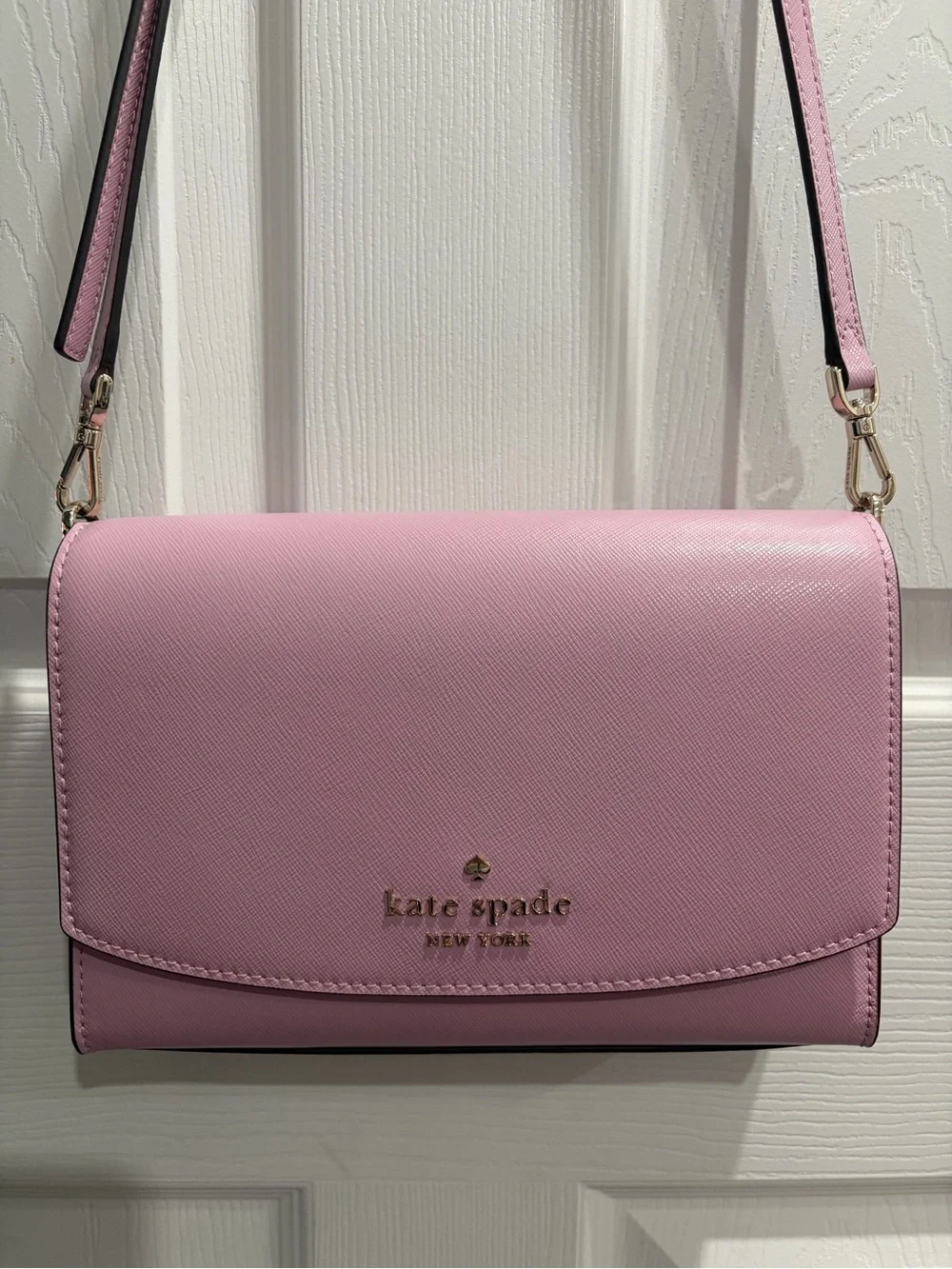 kate spade baby Pink Leather Crossbody Flap Bag